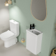 Meuble faible profondeur pour WC et salle d'eau 40x22 cm couleur blanc