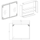 ARMOIRE MIROIR LED ESTRELLA 75X80X17