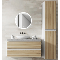 MIROIR DE SALLE DE BAIN ROND AVEC LED S - RENZO 60 CM