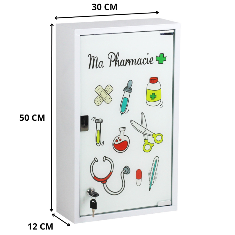 Armoire à Pharmacie 50x30x12 cm - MA PHARMACIE