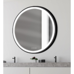 MIROIR LED ROND SWAN BLACK DIAM 120CM