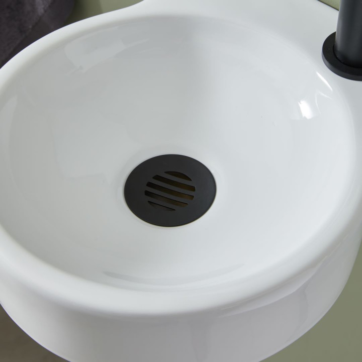 Lave-mains rond en porcelaine de qualité 161023