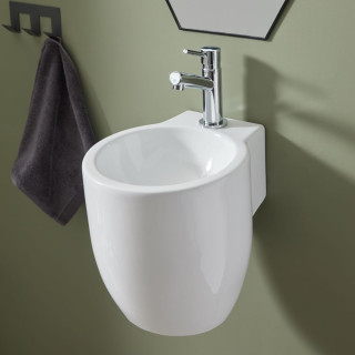 Totem Lave Mains A Suspendre Céramique Design - Planetebain
