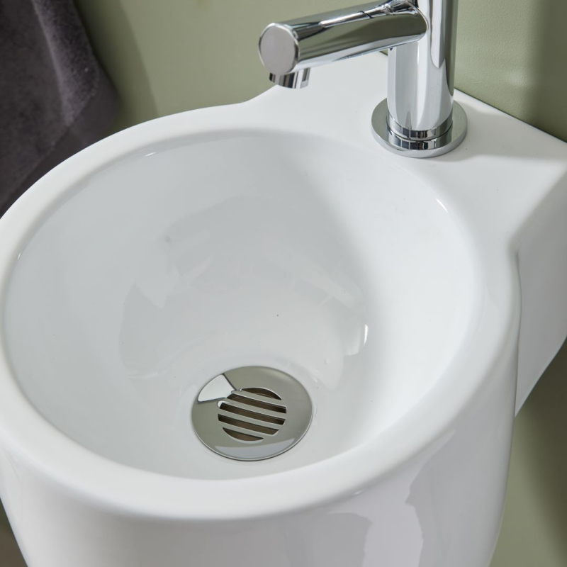 Siphon de lavabo avec bonde d'écoulement sans trop-plein pour