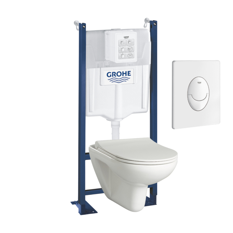 Pack WC suspendu Bâti universel Rapid SL GROHE Cuvette IDAO Sans