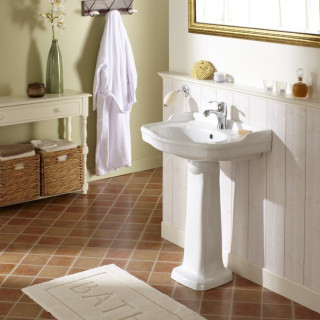 Lavabo colonne 66 cm style Antique Blanc