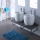 Meuble de salle bain gris avec double vasques blanche design