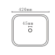 Vasque à poser en verre carrée 42 x 42