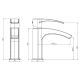 Mitigeur Lavabo Emocion Chromé avec Bonde Hauteur 16.4 cm