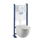 BATI CHASSE GROHE + CUVETTE COROLLA GDC BLANC BRILLANT