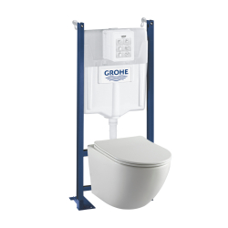 BATI CHASSE GROHE + CUVETTE COROLLA GDC BLANC BRILLANT