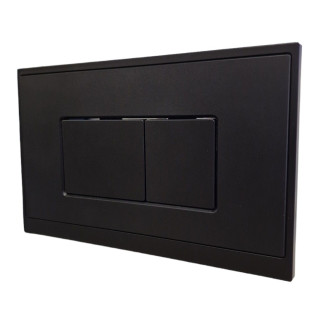 Plaque de déclenchement double touche pour bâti-support Ero Godart - Noir mat - Klaros