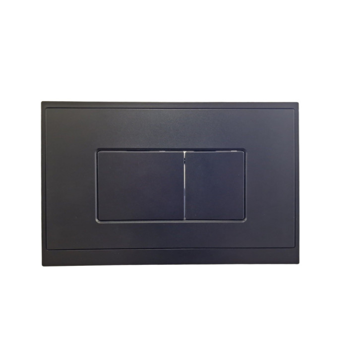 Plaque de déclenchement WC bouton noir mat pour bati ero