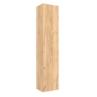 Meuble colonne de salle de bain H 140 cm effet chêne brut à suspendre - KARAIB