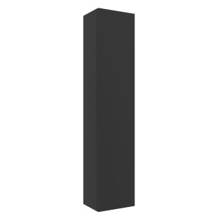 Meuble colonne de salle de bain H 140 cm coloris noir mat à suspendre - KARAIB