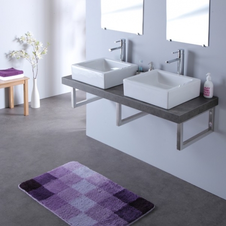 Ensemble complet de salle bains de 120 cm et de couleur gris mat