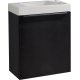 Pack lave-mains Noir Mat avec vasque design - Robinetterie Eau froide à droite - L.42.5 X H. 52.5 cm - Hamac 3