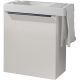 Meuble lave-mains Blanc Mat avec poignée noire et porte serviette - robinet eau froide à gauche - L.48 X H. 52.5 cm - Houston