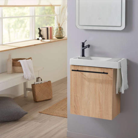MEUBLE HAMAC OAK +HOUSTON G+ POIGNEE NOIRE + ROBI NOIR