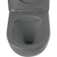 Pack WC suspendu avec lave-mains intégré + Cuvette gain de place sans bride corolla Gris mat