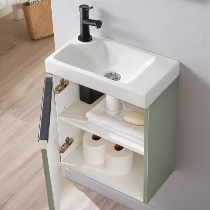 PACK MEUBLE HAMAC VERT + POIGNEE NOIRE + ROBI EAU FROIDE NOIR