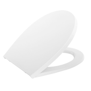 Abattant WC blanc de forme ovale en Polypropylène - Delfi